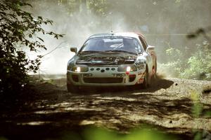 Ralph Kosmides / Joe Noyes Toyota Supra Turbo at the spectator location on SS9, Strawberry Mountain.