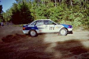 Alex Erisoty / Ben Greisler Audi 90 Quattro powers out of a corner on SS11, Anchor Hill.