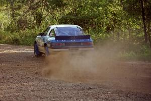 Mike Hurst / Rob Bohn Mazda RX-7 at speed on SS11, Anchor Hill.