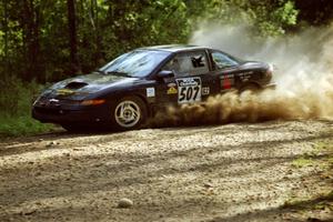 Micah Wiitala / Josh Prusi Saturn SC2 at speed on SS11, Anchor Hill.