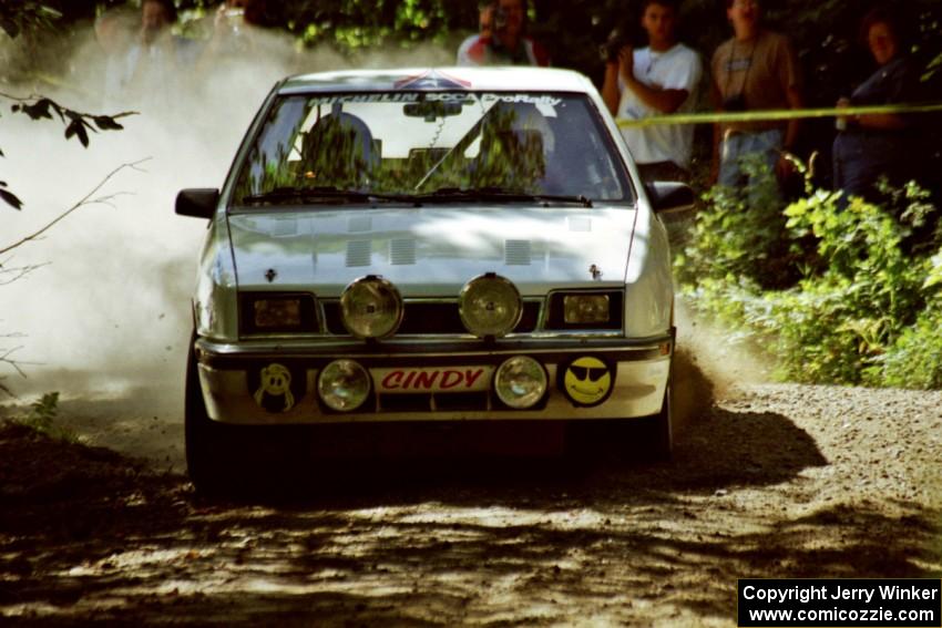 Henry Krolikowski / Cindy Krolikowski Dodge Shadow at the spectator location on SS9, Strawberry Mountain.