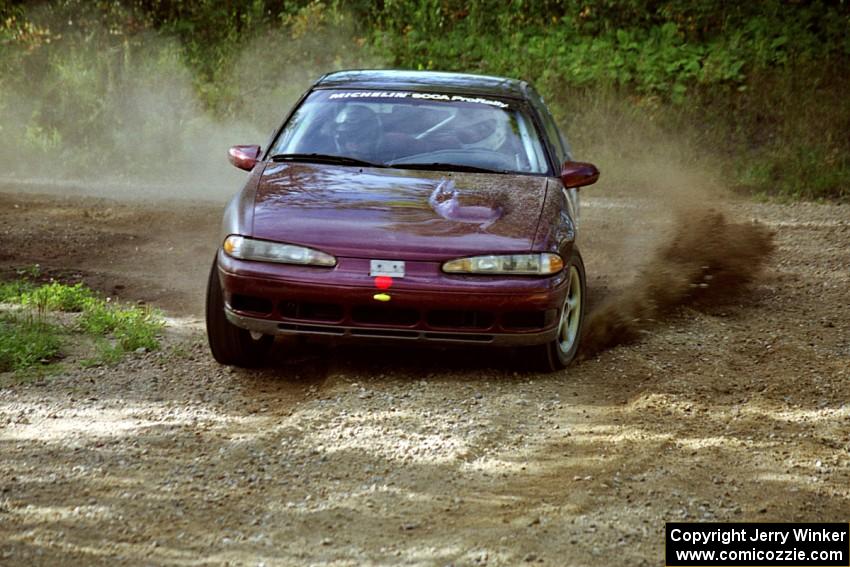 Rod Dean / Nichole Dean Plymouth Laser powers out of a corner on SS11, Anchor Hill.