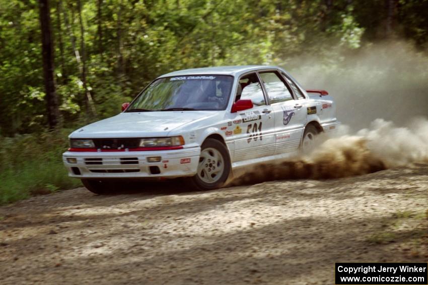 Todd Jarvey / Rich Faber Mitsubishi Galant VR-4 at speed on SS11, Anchor Hill.