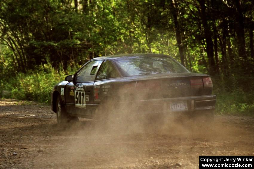 Micah Wiitala / Josh Prusi Saturn SC2 at speed on SS11, Anchor Hill.