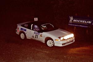 Chris Czyzio / Eric Carlson Mitsubishi Eclipse GSX comes through the spectator corner on SS14, Perkins Road.