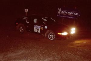 Rod Dean / Nichole Dean Plymouth Laser comes through the spectator corner on SS14, Perkins Road.