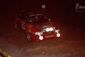 John Rek / Piotr Modrzejewski Audi S2 Quattro comes through the spectator corner on SS14, Perkins Road.