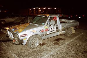 Adam Burney / Emily Burton-Weinman Dodge Ram 50 sporting damage after the 10,000 Lakes Club Rally