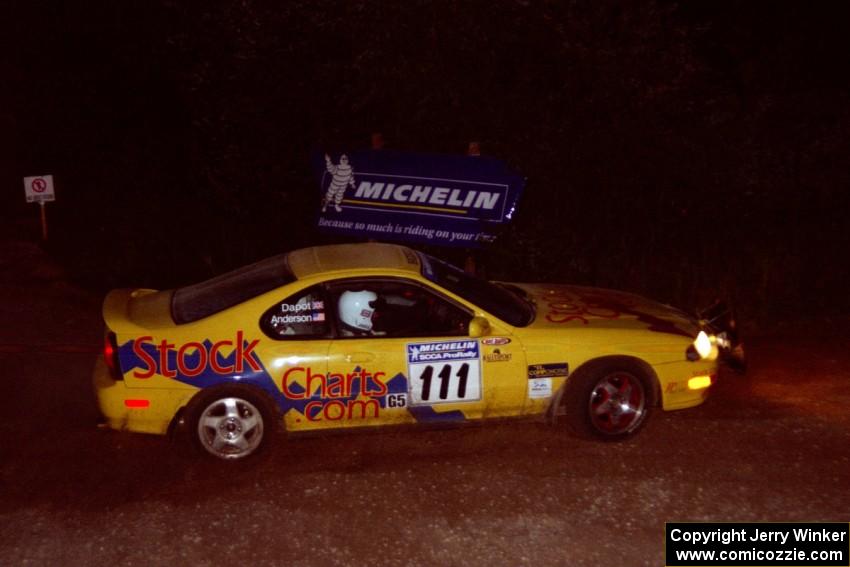 Jim Anderson / Martin Dapot Honda Prelude VTEC comes through the spectator corner on SS14, Perkins Road.