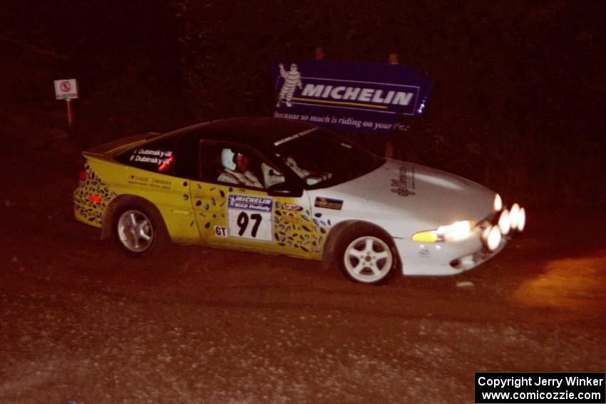 Paul Dubinsky / Yvon Dubinsky Eagle Talon comes through the spectator corner on SS14, Perkins Road.