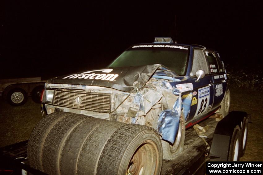 Mark Utecht / Diane Sargent Dodge Omni GLH-Turbo was destroyed after hitting a tree and rolling