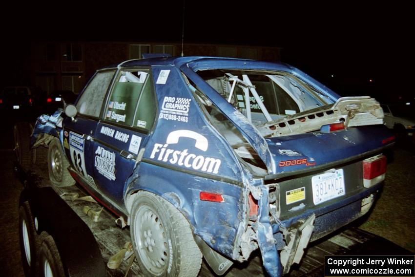 Mark Utecht / Diane Sargent Dodge Omni GLH-Turbo was destroyed after hitting a tree and rolling