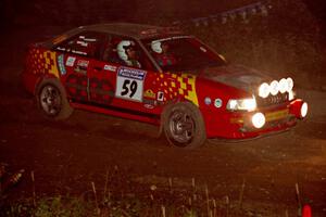 John Rek / Piotr Modrzejewski Audi S2 Quattro at speed through the crossroads on SS6, East Steamboat.