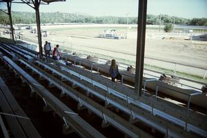 The view from the bleachers at the fairgrounds.