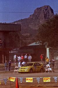 Paul Eklund / Dave Jameson Subaru Impreza at the start of SS1, Fairgrounds.
