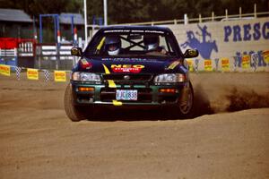 Lee Shadbolt / Claire Chizma Subaru Impreza on SS1, Fairgrounds.