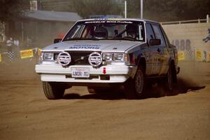 Carl Jardevall / Amity Trowbridge Volvo 740 on SS1, Fairgrounds.