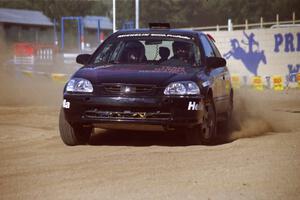 Bryan Hourt / Pete Cardimen Honda Civic on SS1, Fairgrounds.