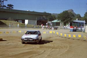 Mark Brown / Ole Holter Toyota FX-16 on SS1, Fairgrounds.