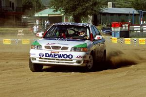 Peter Malaszuk / Darek Szerejko Daewoo Nubira on SS1, Fairgrounds.