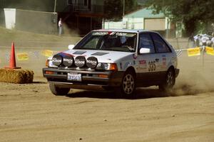 Bruce Brown / Pat Brown Mazda 323GTX on SS1, Fairgrounds.