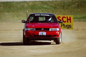 Bruce Tabor / Kevin Poirier Nissan Sentra SE-R on SS1, Fairgrounds.