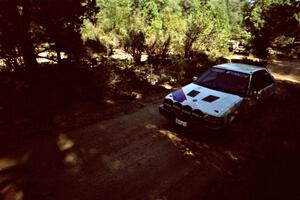 Paul Timmerman / Ola Lysenstoen Mazda 323GTX near the start of SS5, Mingus Mountain II.