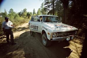 Bob Pendergrass / Jonathan Weigley Chevy Blazer at the start of SS5, Mingus Mountain II.