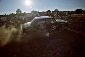 Thomas Liljequist / R. Anderson Volvo 240 at the spectator corner on SS8, Limestone I.