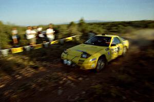 Paul Bojinov / Julian Ragalie Mazda RX-7 comes into the spectator corner on SS8, Limestone I.