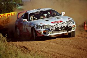 Ralph Kosmides / Joe Noyes Toyota Supra Turbo at the spectator corner on SS8, Limestone I.