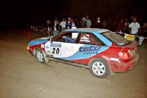 George Plsek / Renn Phillips Audi S2 Quattro limp through the spectator corner on SS9, Limestone II.