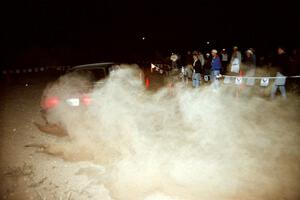 Thomas Liljequist / R. Anderson Volvo 240 at the spectator corner on SS9, Limestone II.