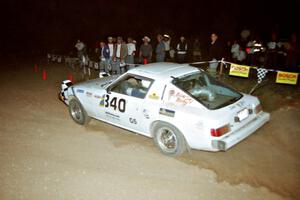 Cable Rhodes / Tyler Rhodes Mazda RX-7 at the spectator corner on SS9, Limestone II.