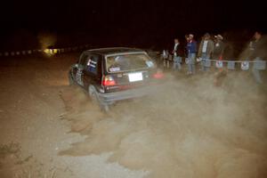 Steve Westwood / Alex Gelsomino VW GTI at the spectator corner on SS9, Limestone II.