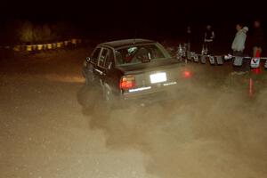 Paula Gibeault / Steve Mendez VW Jetta at the spectator corner on SS9, Limestone II.