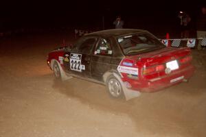 Bruce Tabor / Kevin Poirier Nissan Sentra SE-R at the spectator corner on SS9, Limestone II.