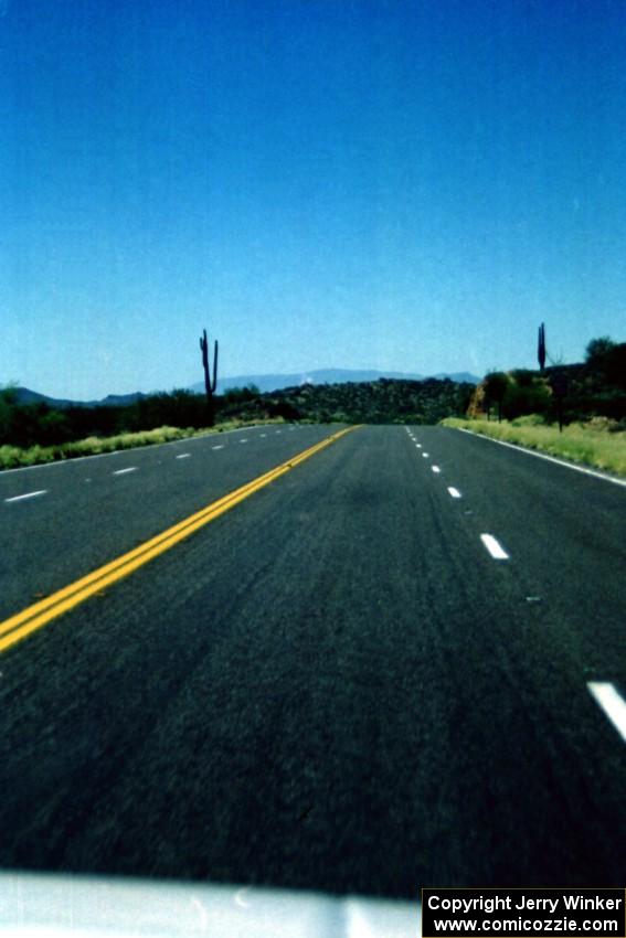 A view on the drive towards Prescott, AZ