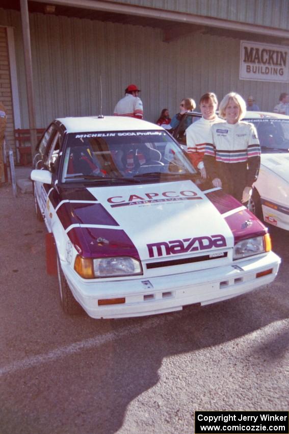 Gail Truess / Pattie Hughes Mazda 323GTX at parc expose at the fairgrounds.