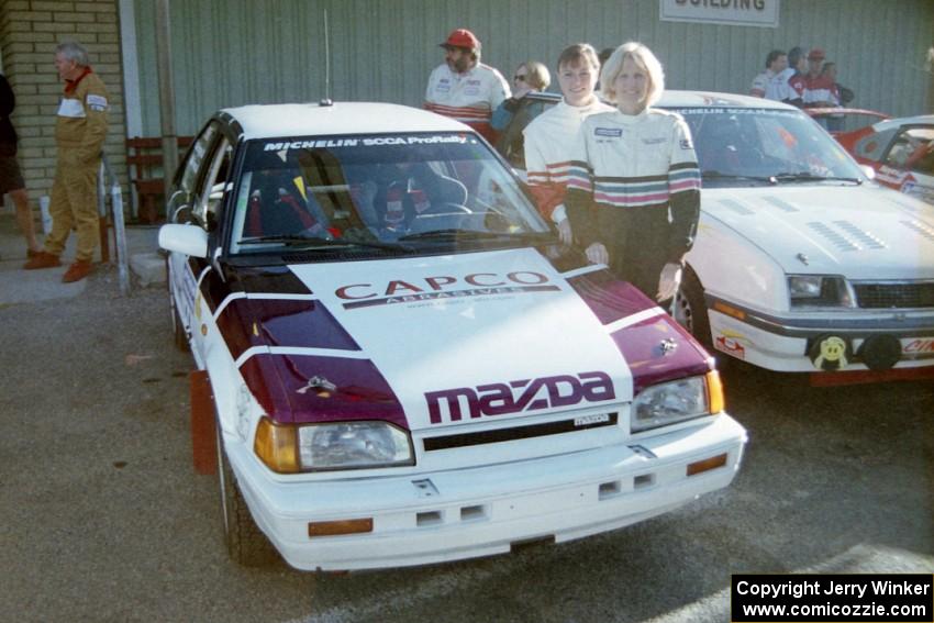 Gail Truess / Pattie Hughes Mazda 323GTX at parc expose at the fairgrounds.