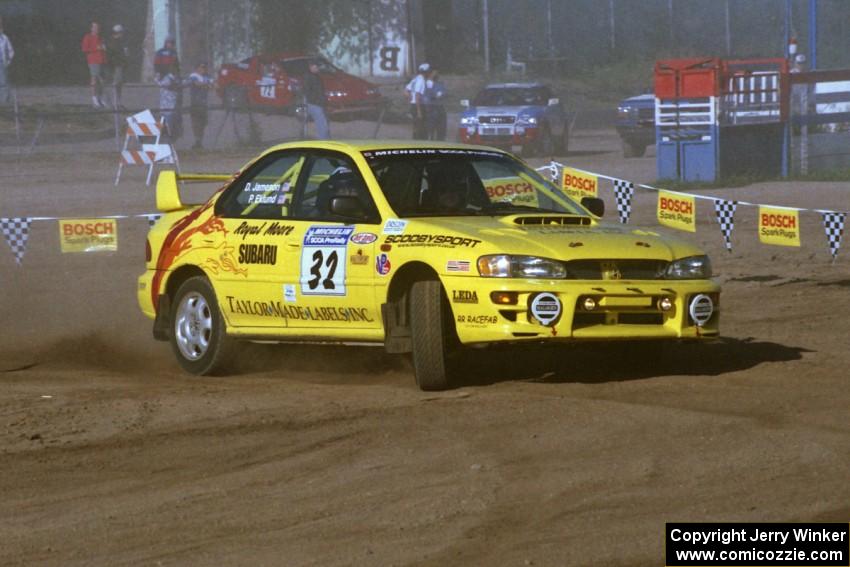 Paul Eklund / Dave Jameson Subaru Impreza on SS1, Fairgrounds.