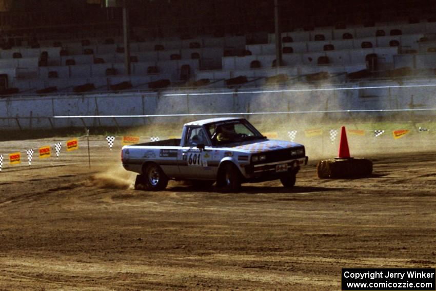 Mike Halley / Emily Burton-Weinman Dodge Ram 50 on SS1, Fairgrounds.