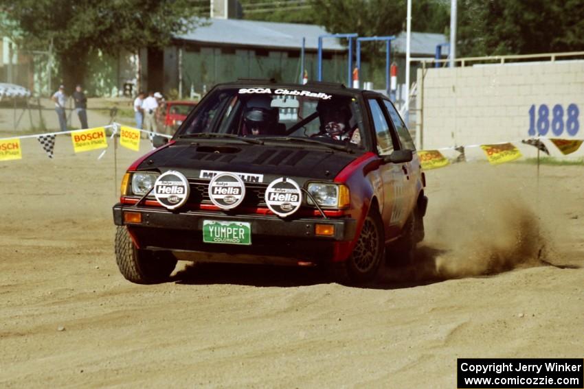 Mick Kilpatrick / Jim Gillaspy Dodge Colt on SS1, Fairgrounds.