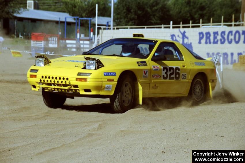 Paul Bojinov / Julian Ragalie Mazda RX-7 on SS1, Fairgrounds.