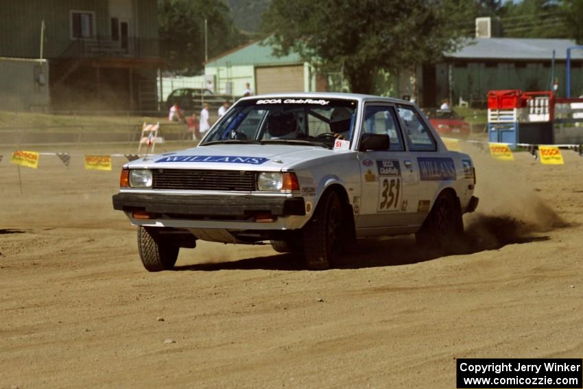 Jay Streets / Bill Feyling Toyota Corolla on SS1, Fairgrounds.