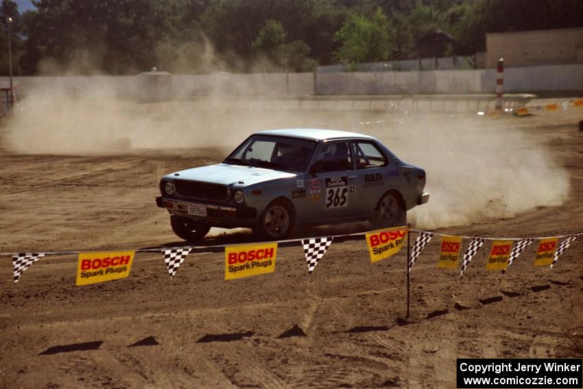 Nick Taylor / Pete Morris Toyota Corolla on SS1, Fairgrounds.