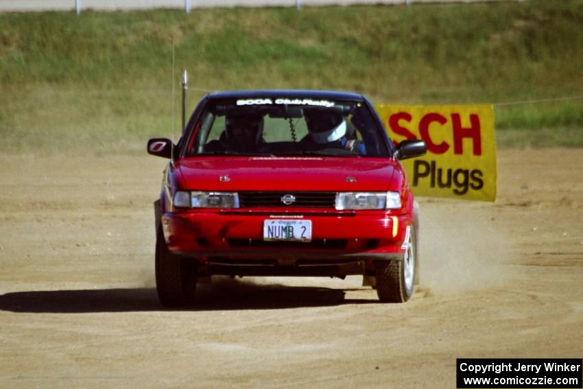 Bruce Tabor / Kevin Poirier Nissan Sentra SE-R on SS1, Fairgrounds.