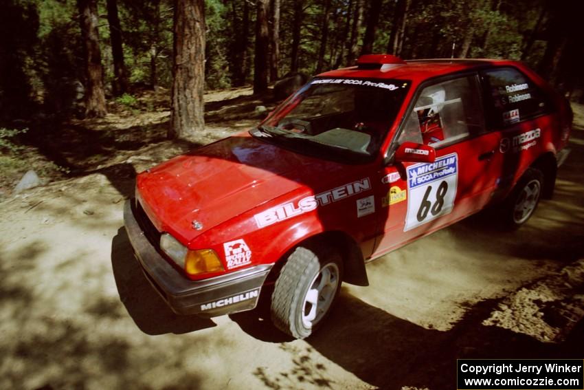 Doug Robinson / Sue Robinson Mazda 323GTX on SS5, Mingus Mountain II.