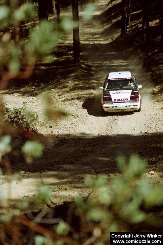 Gail Truess / Pattie Hughes Mazda 323GTX on SS5, Mingus Mountain II.