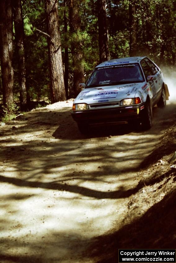 Mark Tabor / John Dillon Mazda 323GTX on SS5, Mingus Mountain II.